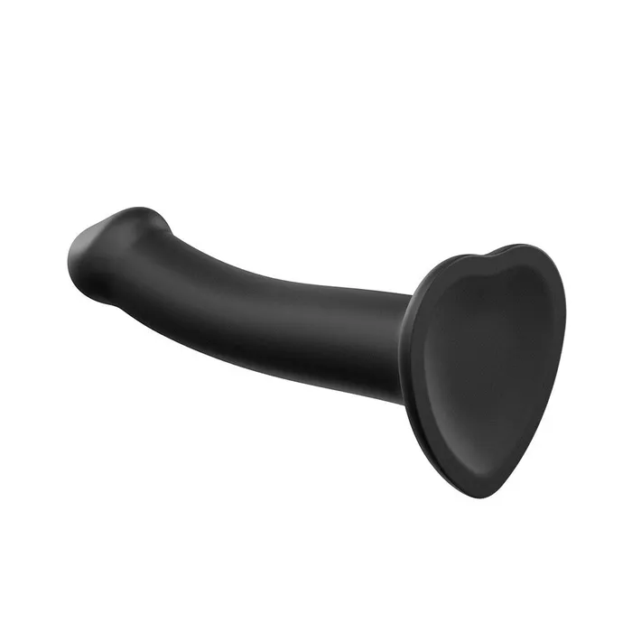 Little Tickle Female Sex Toys Strap On Me Silicone Dual Density Bendable Dildo Medium Black