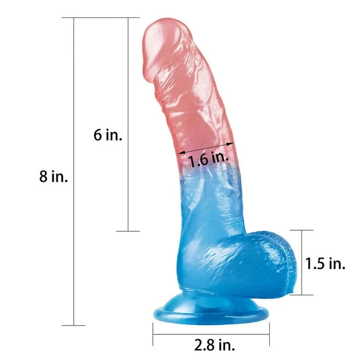 Lovetoy 8 Dazzle Stud Jelly Realistic Dildo LOVETOY Female Sex Toys