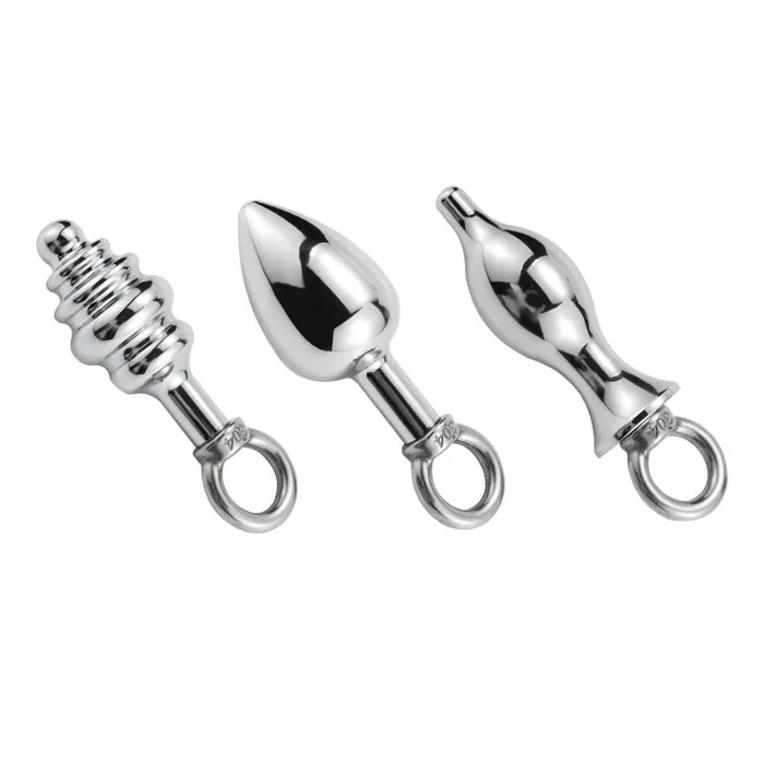 Male Sex Toys RY RY Stainless Steel Butt PlugAnal Hook Cock Ring Kit 40mm Dia Cross Edition