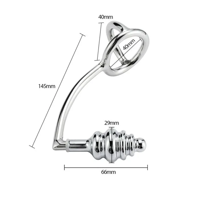 Male Sex Toys RY RY Stainless Steel Butt PlugAnal Hook Cock Ring Kit 40mm Dia Cross Edition