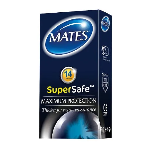 Mates Super Safe Condoms 14 Pack Mates Male Sex Toys