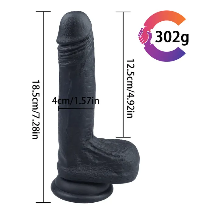 MD Female Sex Toys MD Breaking Silicone Realistic Dildo Black