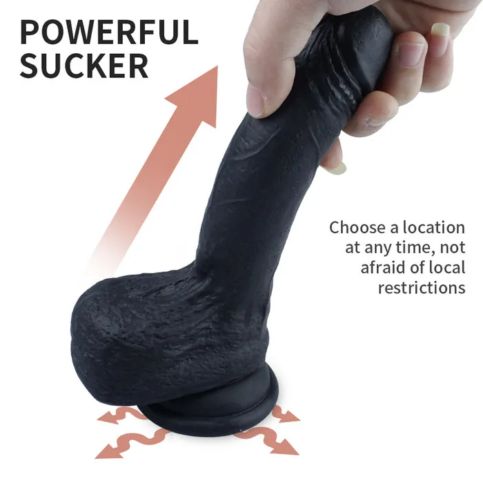 MD Female Sex Toys MD Breaking Silicone Realistic Dildo Black