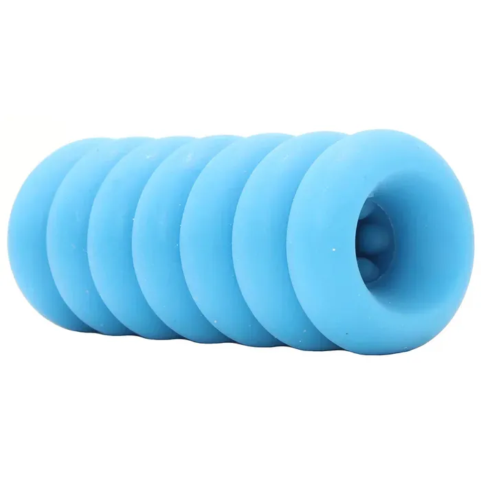 Mood Thrill Triple Texture Stroker in Blue sextoysvancouver Vibrators