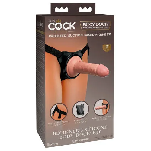 Pipedream Dildos King Cock Beginners Silicone Body Dock Kit PD578221