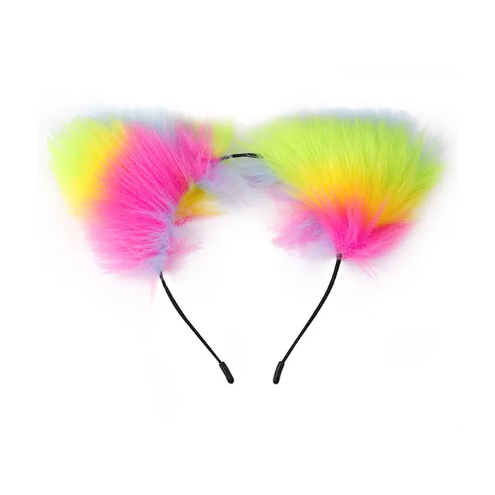 RY RY Cosplay Furry Fox Tail Anal PlugHeadbandNipple ClampCollar Bondage Kit Multicolor Anal