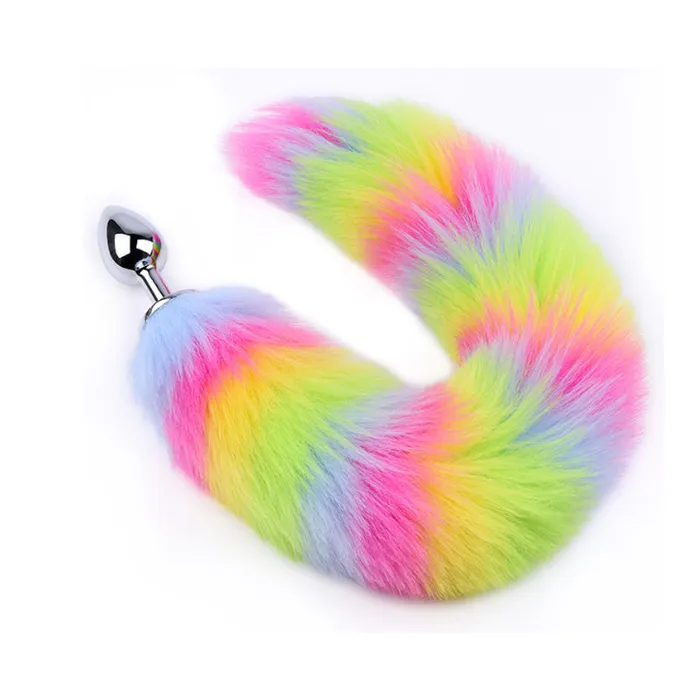 RY RY Cosplay Furry Fox Tail Anal PlugHeadbandNipple ClampCollar Bondage Kit Multicolor Anal