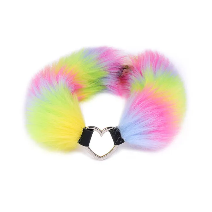 RY RY Cosplay Furry Fox Tail Anal PlugHeadbandNipple ClampCollar Bondage Kit Multicolor Anal