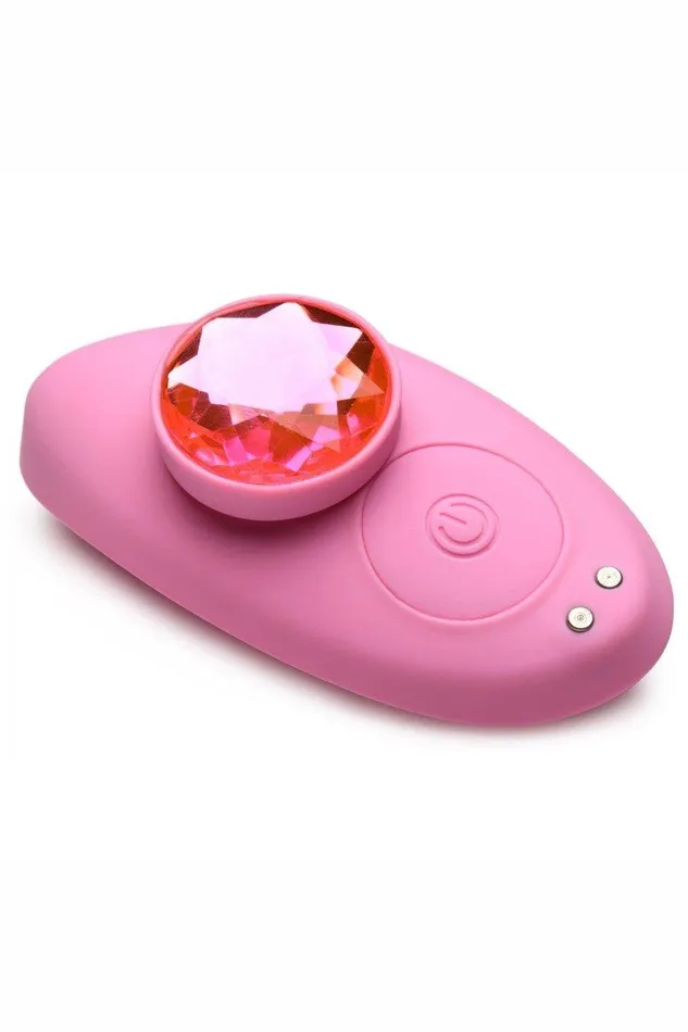 Sex On the Go Vibrators Naughty Knickers Bling Edition Silicone Remote Panty Vibe Pink