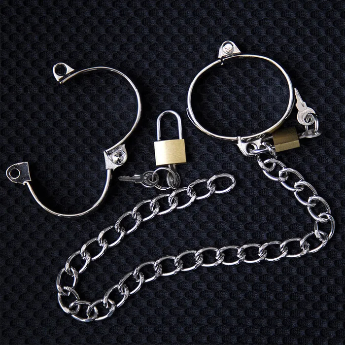 SexyPlay Couples BDSM Zinc Alloy Bondage Handcuffs Ankle Cuffs Kit Durable Restraint Set