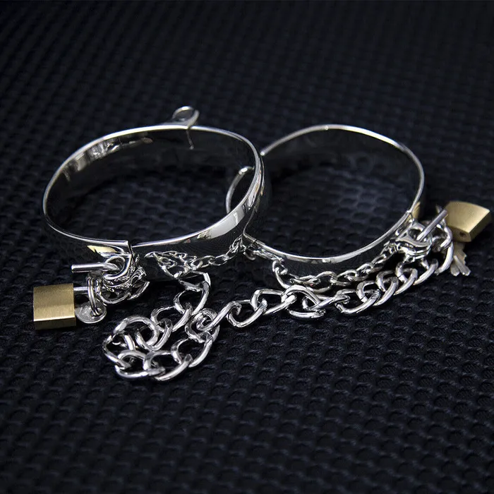 SexyPlay Couples BDSM Zinc Alloy Bondage Handcuffs Ankle Cuffs Kit Durable Restraint Set