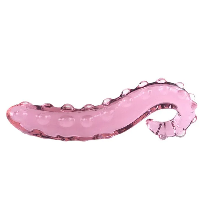 SexyPlay Crystal Glass Hippocampus Beaded Anal Plug Dildo Pink Anal