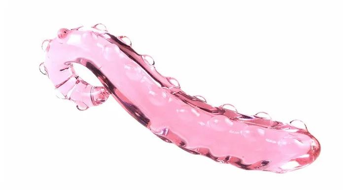 SexyPlay Crystal Glass Hippocampus Beaded Anal Plug Dildo Pink Anal