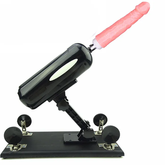 SexyPlay Female Sex Toys DSA2 Auto Thrusting Sex Machine Kit with Realistic Dildo and Extension Pole Black