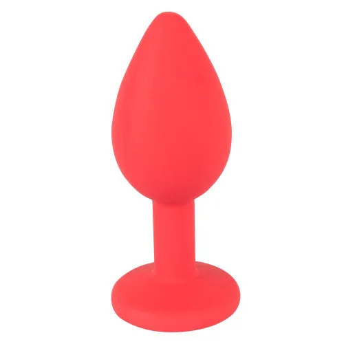 Silicone Jewel Red anal plug Small You2Toys Male Sex Toys