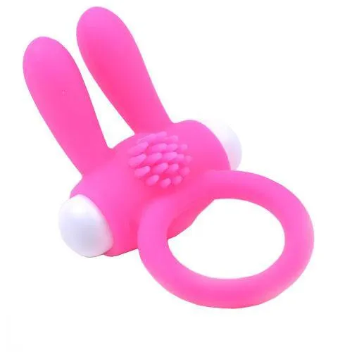 Various Toy Brands Vibrators Cockring With Rabbit Ears Pink