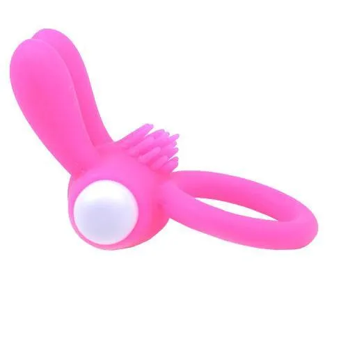 Various Toy Brands Vibrators Cockring With Rabbit Ears Pink