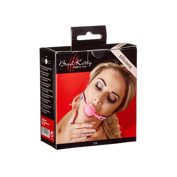 Vibrators Bad Kitty Bad Kitty Pink Silicone Ball Gag