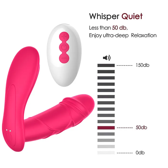 Vibrators FOX DW Remote Control Wearable Vibrator Magnetic AutoThrusting Toy FOX