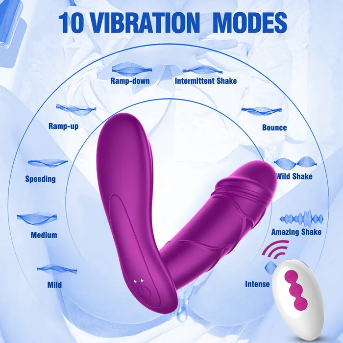 Vibrators FOX DW Remote Control Wearable Vibrator Magnetic AutoThrusting Toy FOX