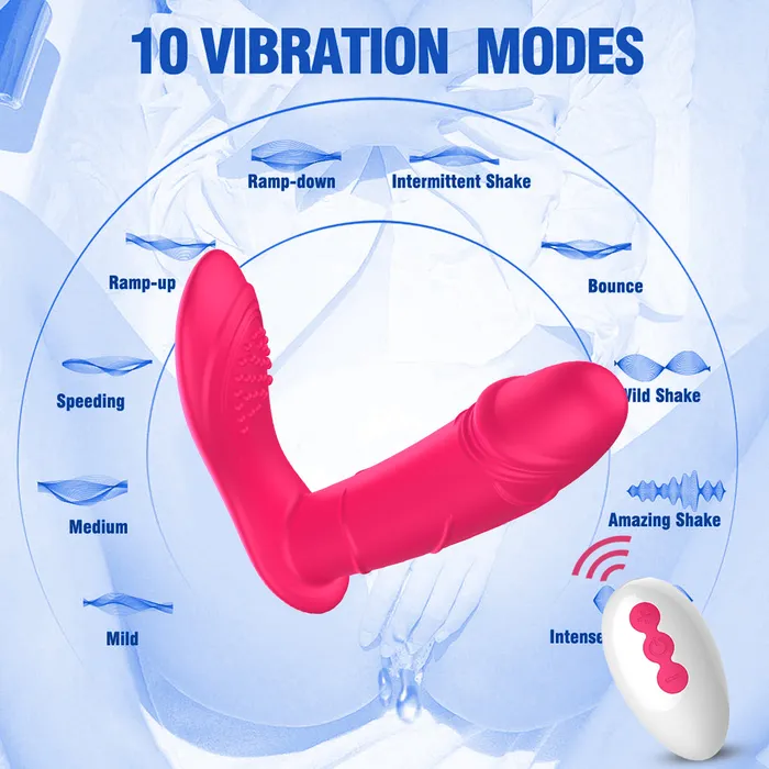 Vibrators FOX DW Remote Control Wearable Vibrator Magnetic AutoThrusting Toy FOX