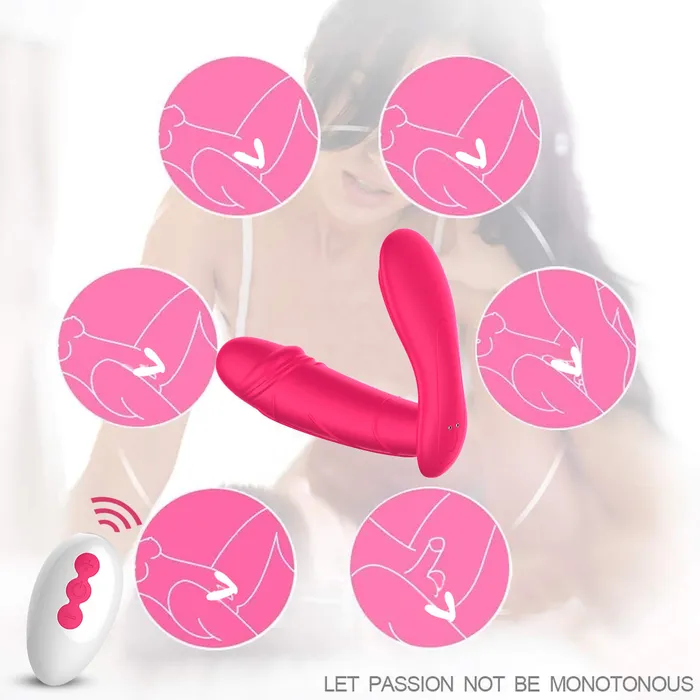 Vibrators FOX DW Remote Control Wearable Vibrator Magnetic AutoThrusting Toy FOX