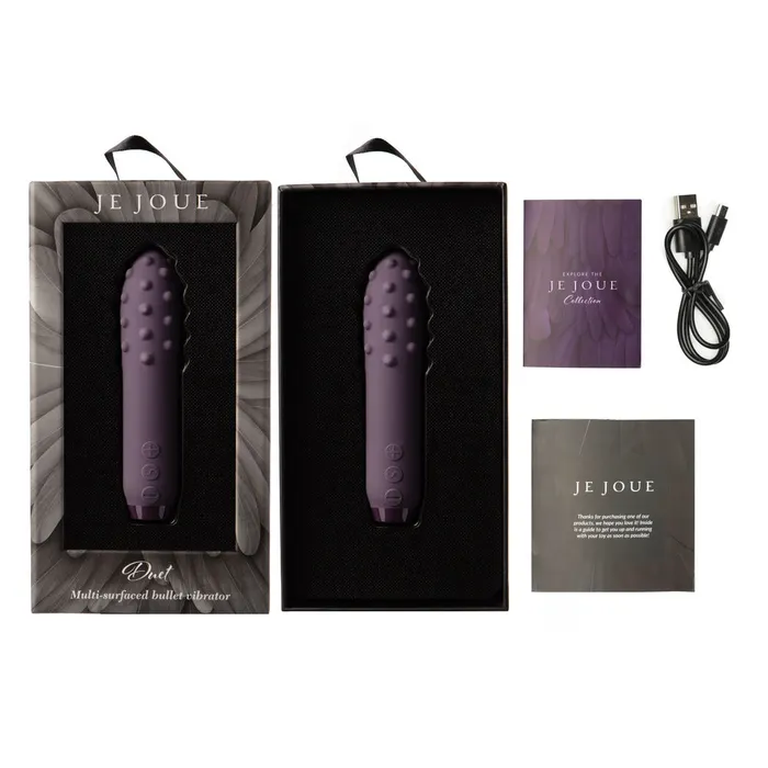 Vibrators Je Joue Je Joue Duet Multi Surfaced Bullet Vibrator Purple