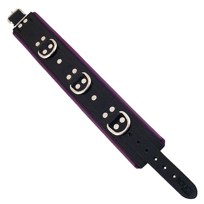 Vibrators Rouge Garments Rouge Garments Black And Purple Padded Collar